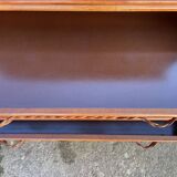 Wooden and rattan chest of drawers with woven handles