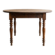 Table de salle à manger ronde rustique en bois massif