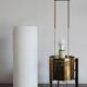 Stilnovo Italian brass glass table lamp 1950s