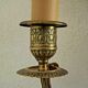 french antique Louis XlV bronze beveled mirror with 3 lights