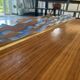 Walnut straw coffee table