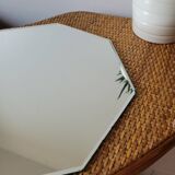 Beveled octagonal mirror to place