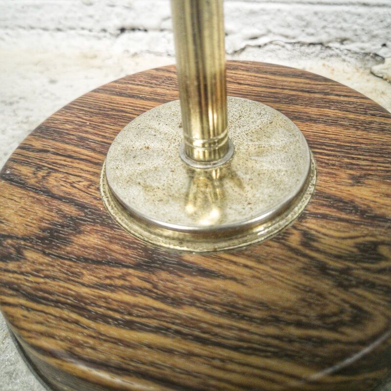 Ashtray on foot metal wood effect