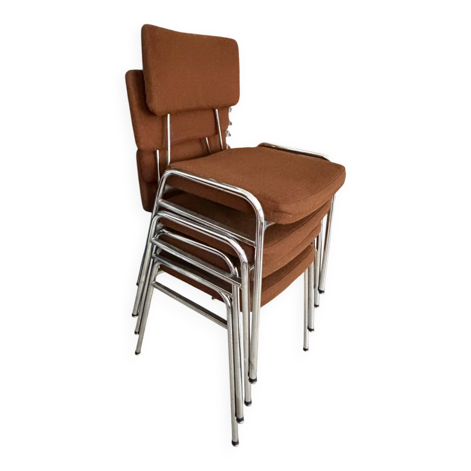 Lot de 4 chaises chromées vintage