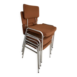 Lot de 4 chaises chromées