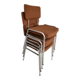 Lot de 4 chaises chromées vintage
