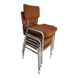 Lot de 4 chaises chromées vintage