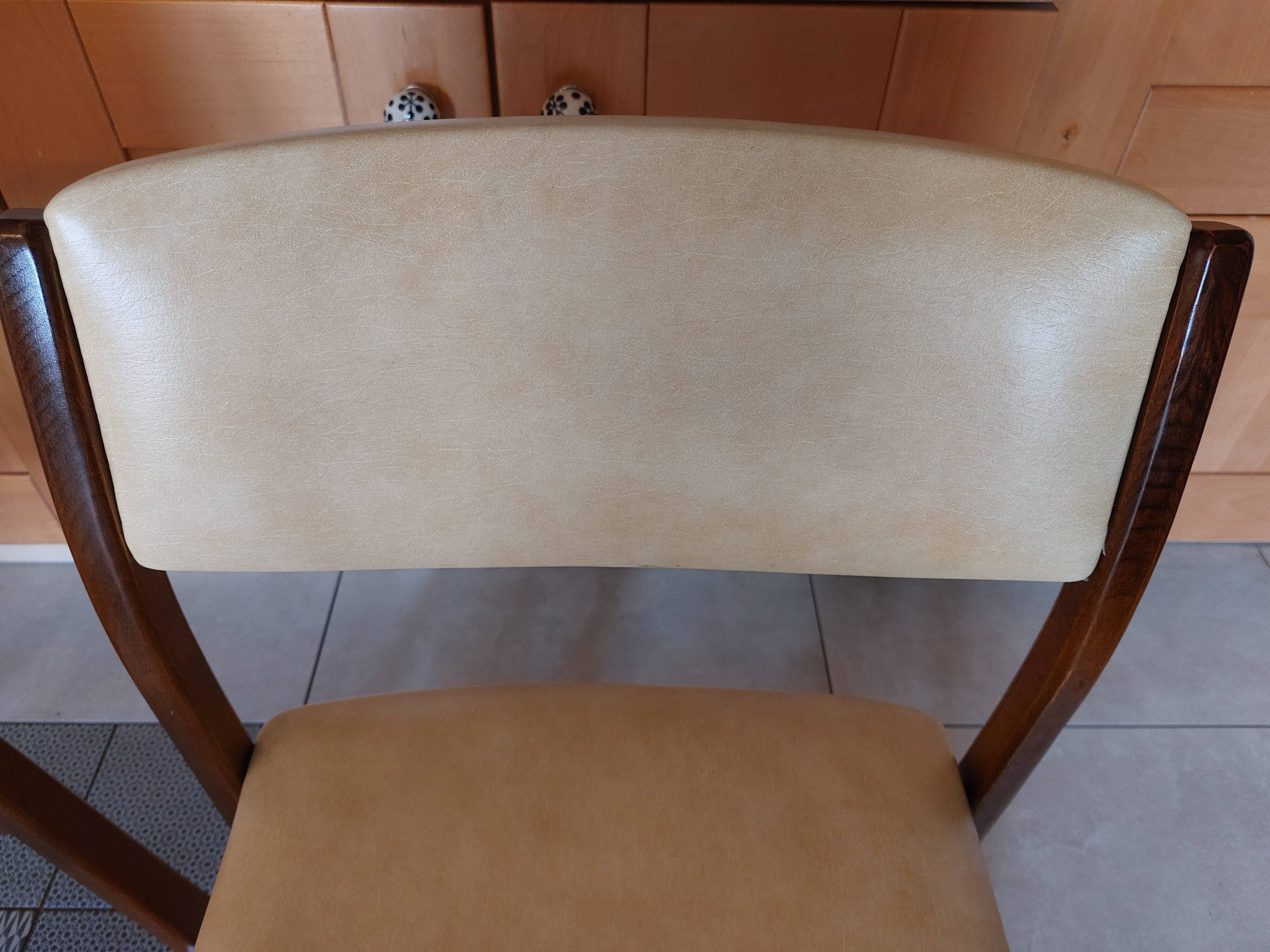 4 sled chairs, vintage