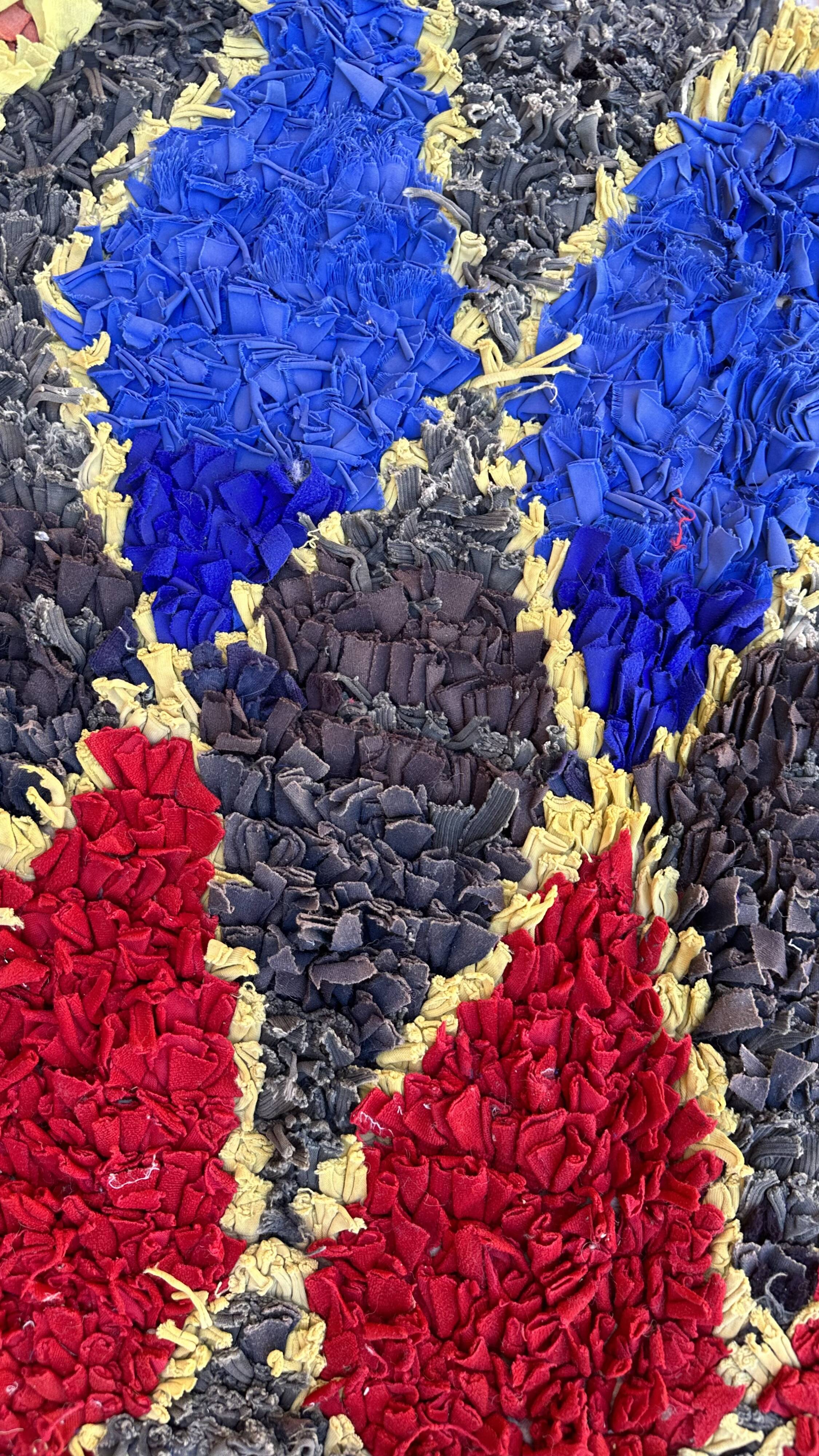 Moroccan carpet boucherouite colored - 116 x 213 cm