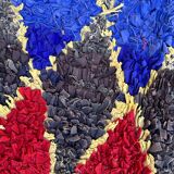 Moroccan carpet boucherouite colored - 116 x 213 cm