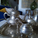 Silver metal coffee set