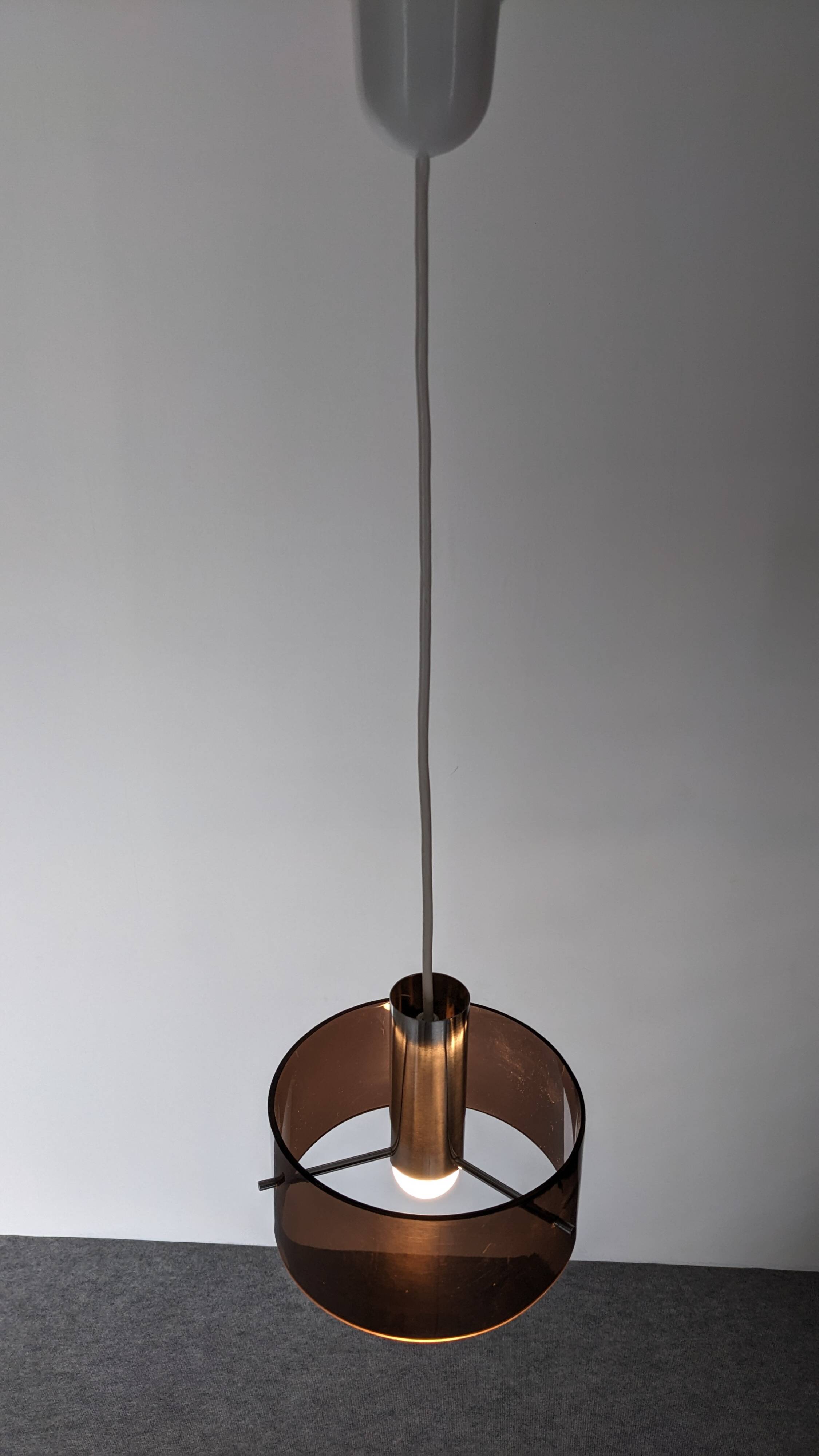 Suspension Space age in plexiglass by Philippe Rogier for Oxar, France 1970