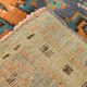 6x9 Vintage Peach Color Blue Medallion Handmade Vintage Rug, 175x290 Cm