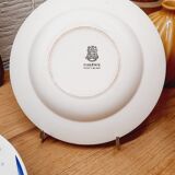 Set 6 assiettes creuse bleues dépareillées