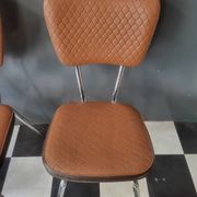 Bistro kitchen chairs in faux leather LOIRE SIEGES Vintage