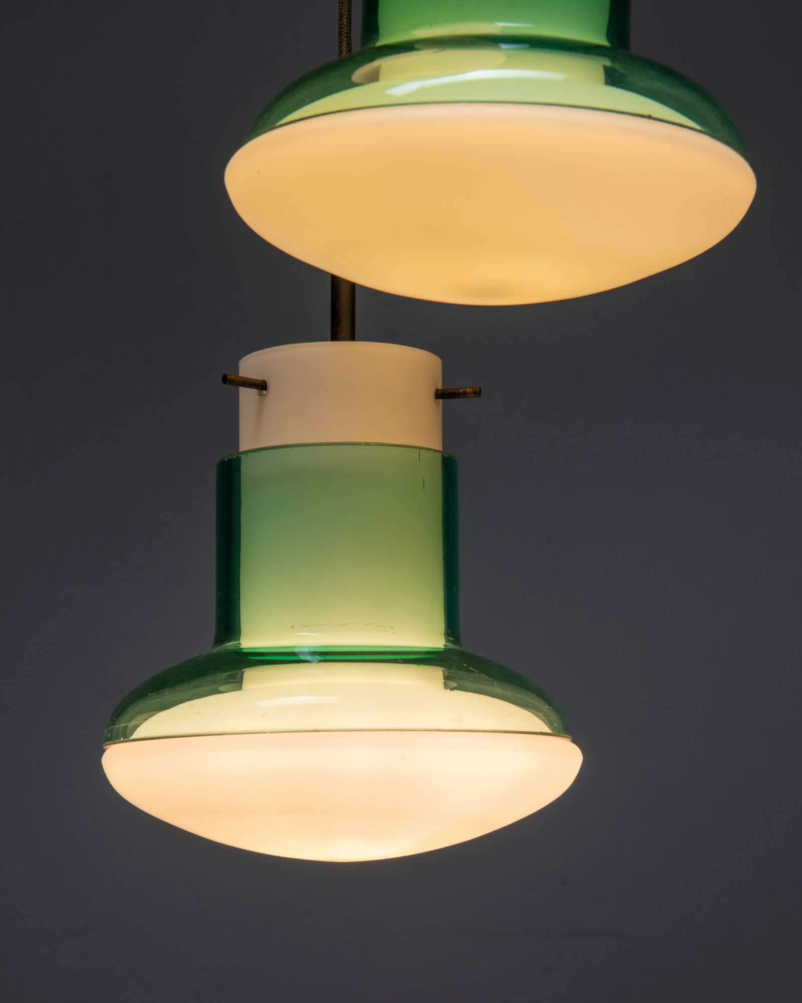 Chandelier in handblown glass Vistosi Italy 1950s