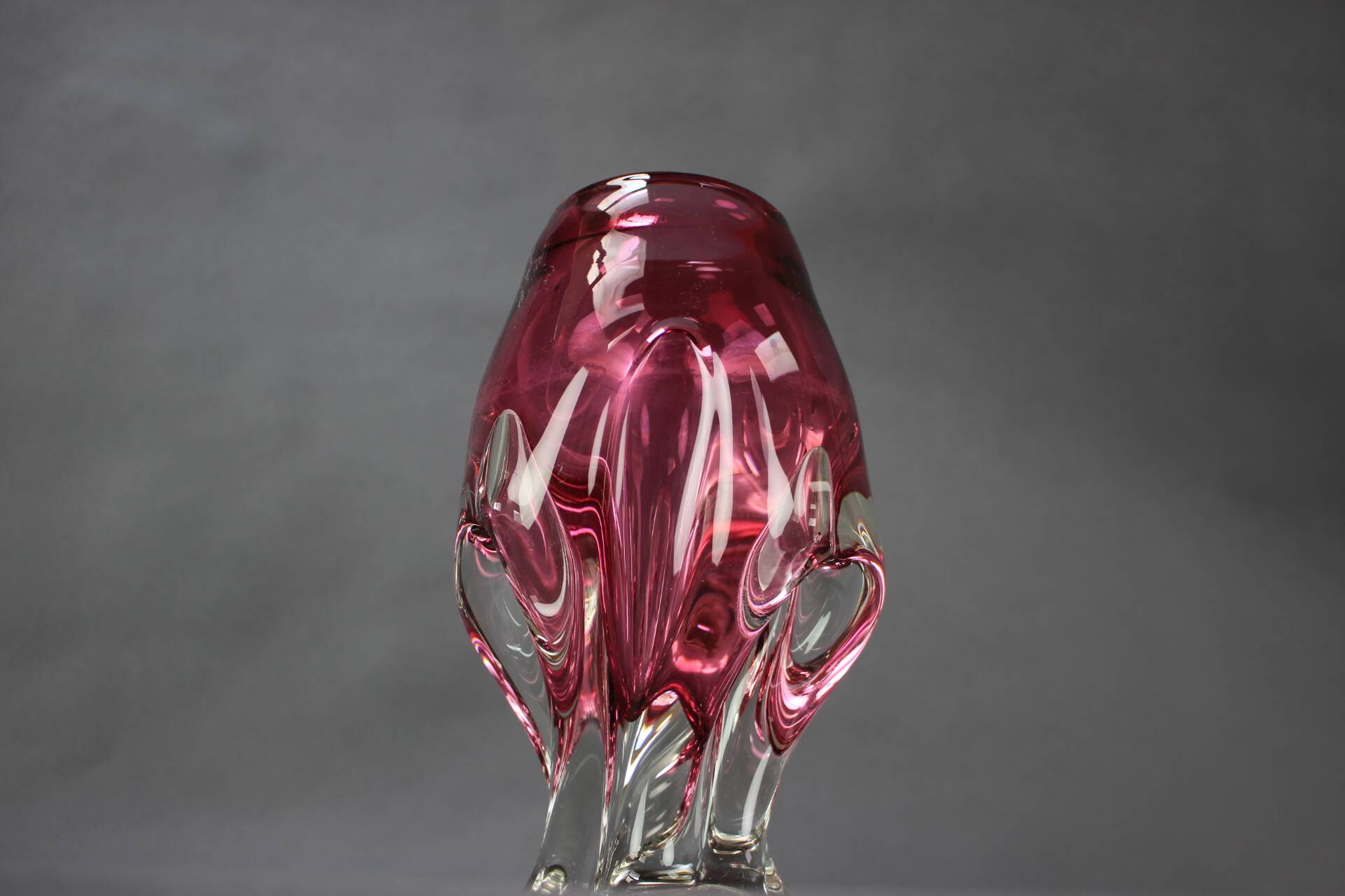 Bohemian Art Glass Vase by Josef Hospodka, Czechoslovakia, 1960s