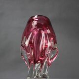 Bohemian Art Glass Vase by Josef Hospodka, Czechoslovakia, 1960s