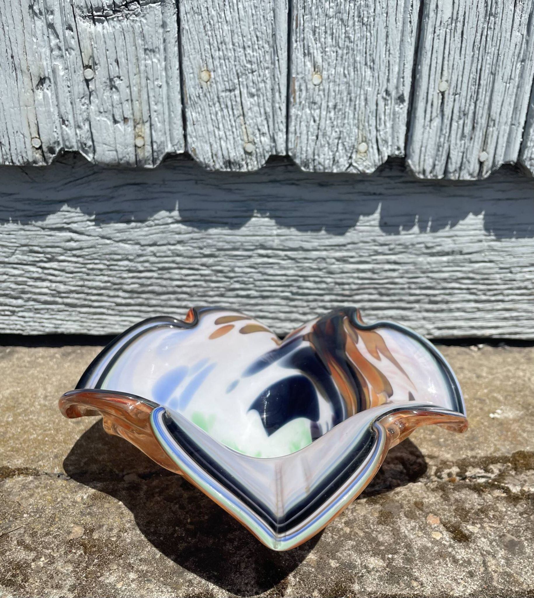 Blown glass ashtray tray
