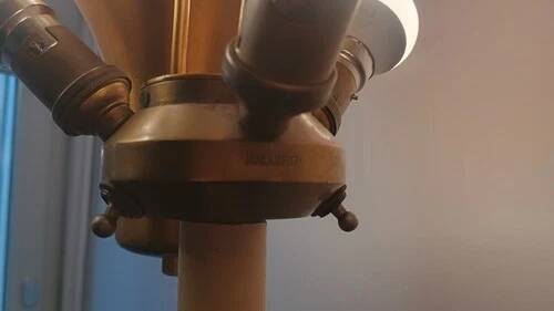 Floor lamp Table lamp signed Malabert house 1930 Art Deco DLG rings Quinet