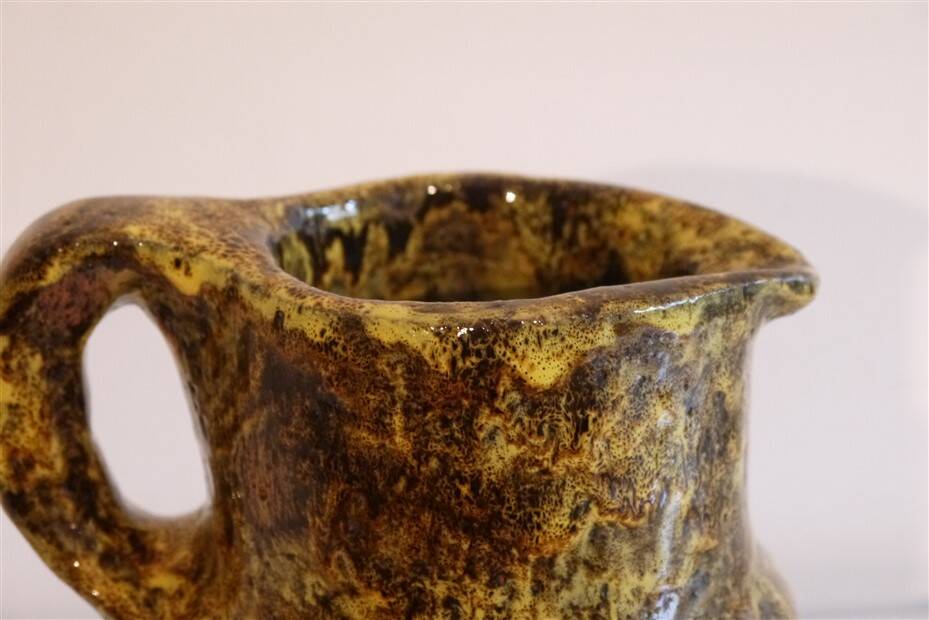 Pitcher or vase in glazed earthenware 1950