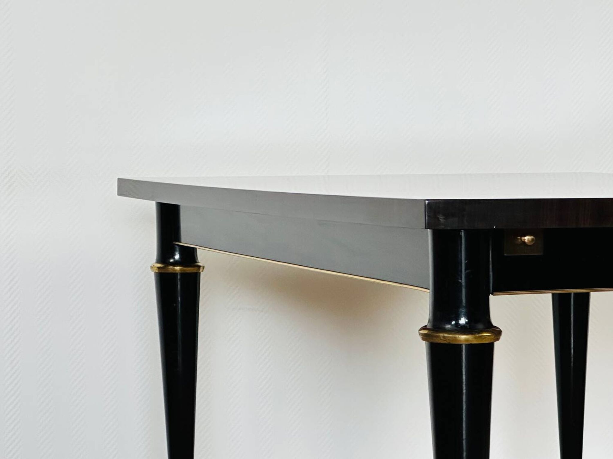 Table de salle à manger art déco française en macassar 1940