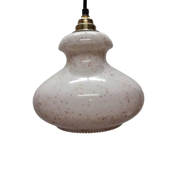 Lampe à suspension vintage avec abat-jour en opaline
