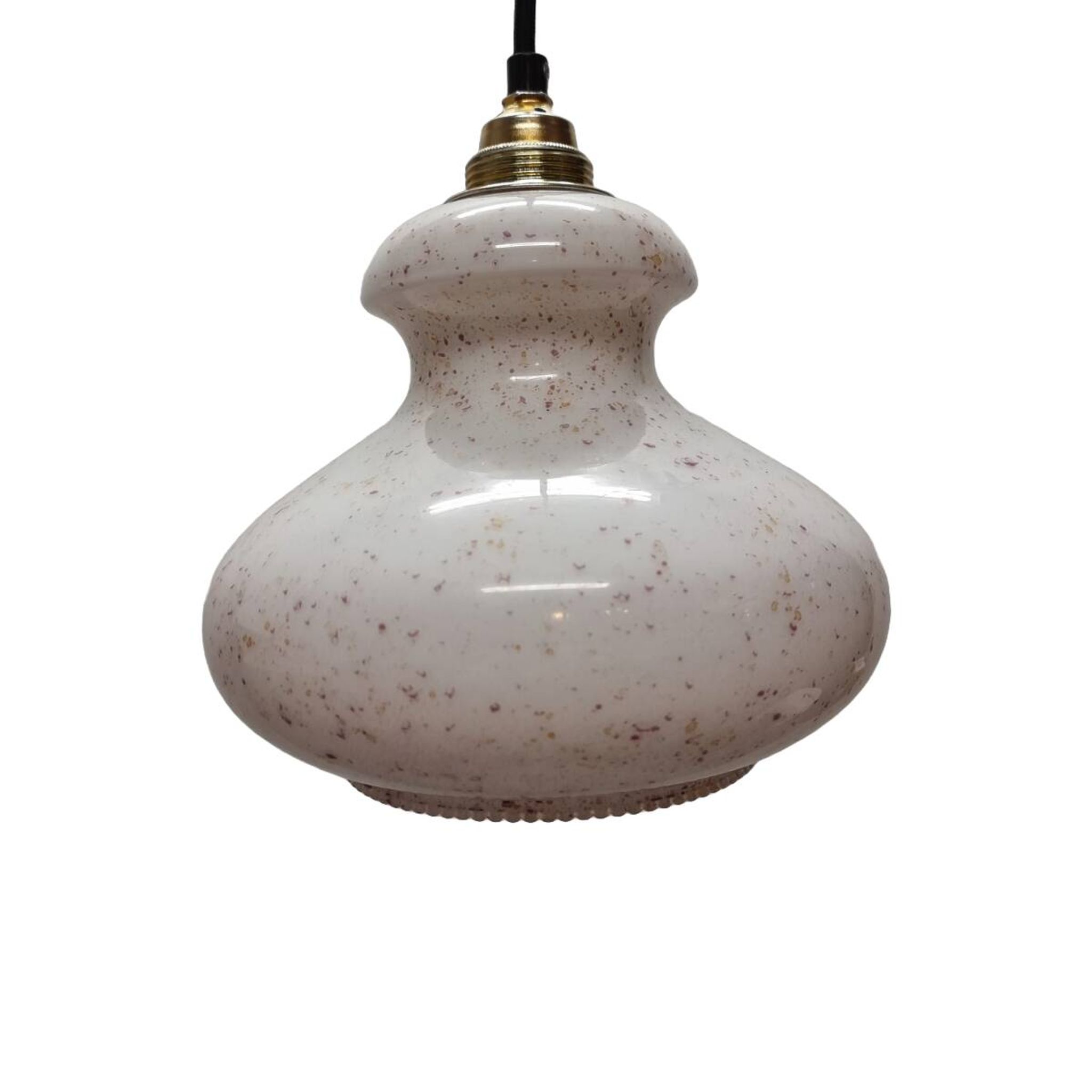 Vintage Pendant Lamp With Opaline Shade