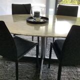 Oval table in Roche and Bobois marble, year 1975