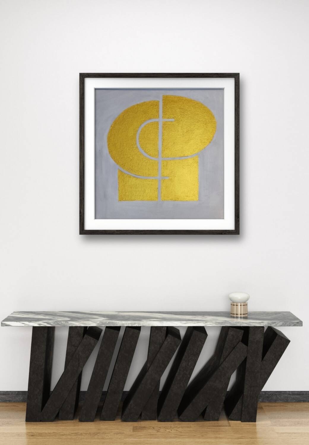 Modern gold painting 30x30 cm