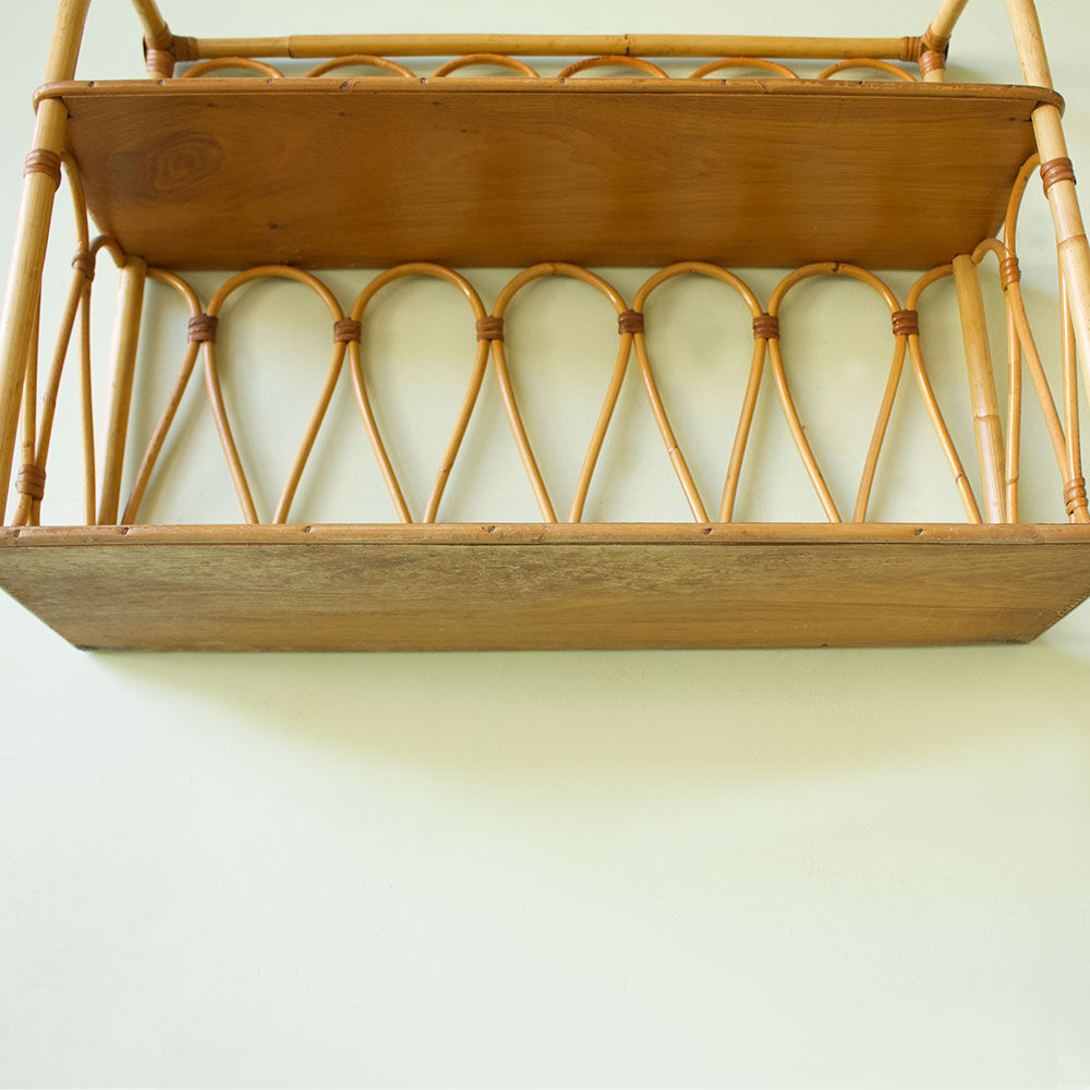 Rattan shelf