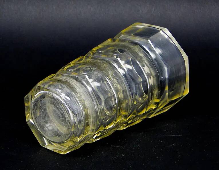 Art Deco vase, crystal, designed by J. Hoffmann, Czechoslovakia, 1930s