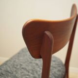 Set of four teak chairs, Danish design, 1970s, production: Denmark