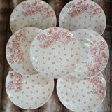 7 antique dessert plates Gien