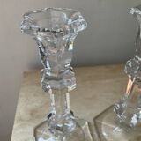 Pair of crystal candlesticks
