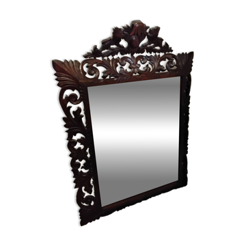 Miroir ancien en bois sculpté