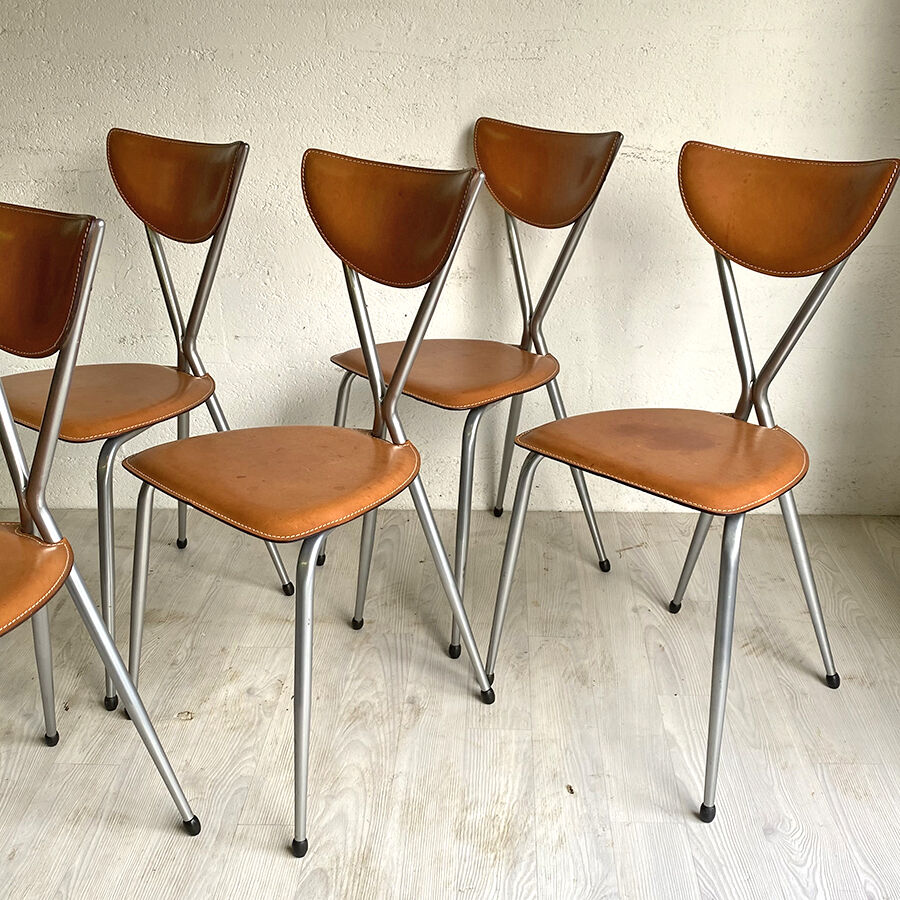 Set of 6 Arrben vintage 70's chairs