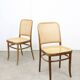 Chaises vintage n°811 en bois courbé, lot de 4