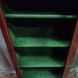 English style display cabinet in marquetry mahogany.