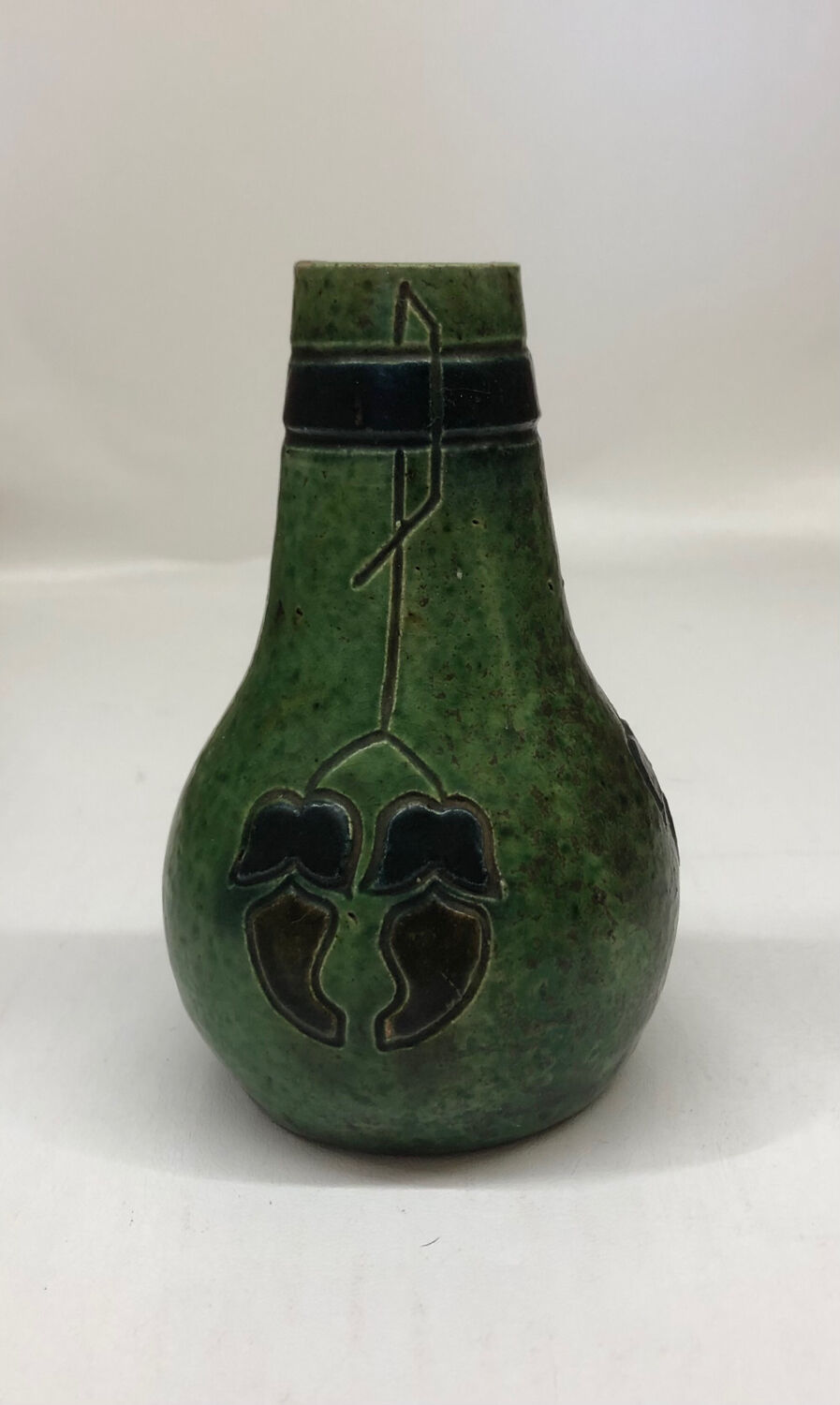 Flemish art deco stoneware soliflore vase