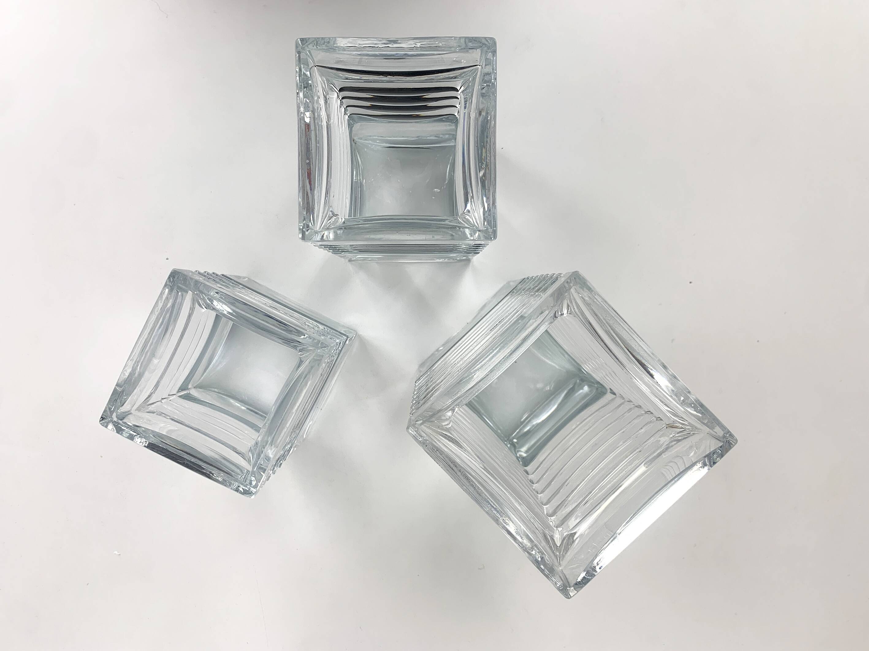 Set of 3 Harmonikka Glass Vases, Tamara Aladin, Riihimäki Lasi Oy, Finland