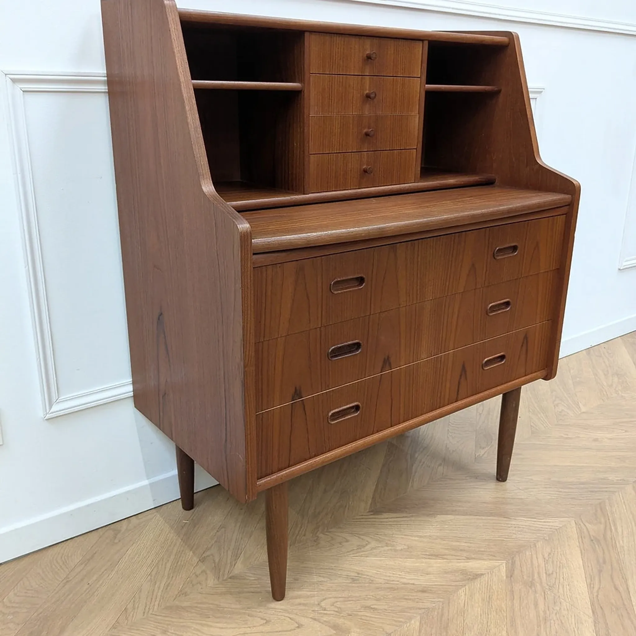 Vintage Danish teak secretary, 1960s.