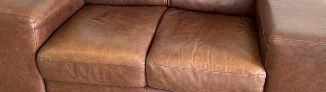 Vintage 2 seater leather sofa