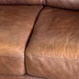 Vintage 2 seater leather sofa