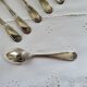 6 small silver-plated Boulenger spoons