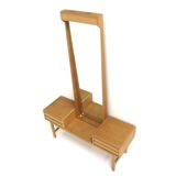 Scandinavian "silhouette" mirror in oak, Sweden, 1960