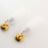 Set of 1950's French Lucite Shell sconces