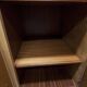 French wardrobe with tapered legs, 3 doors, 1 mirror (27*130), and 1 drawer.