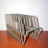 Support vinyle extensible vintage * Rangement vinyle en métal moderne du milieu du siècle * Accord