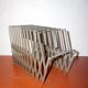 vintage expanding lp rack * mid-century modern metal vinyl storage * accord
